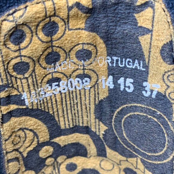 Fly London Sz 6.5 Yip Black Suede Leather Buckle Lace Up Block Heel Ankle Boots - Picture 12 of 15